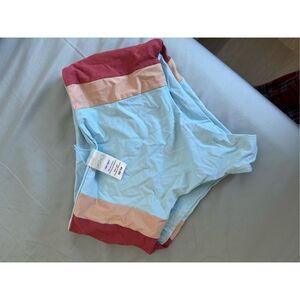 L Space XS Light Blue Bikini High Top Bottoms